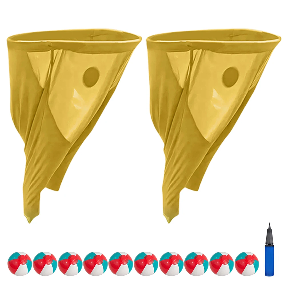 

Брюки-бабушки для вечеринок на открытом воздухе со надувными шариками и насосами. Брюки-бабушки большого размера для собраний на заднем дворе и командных игр.