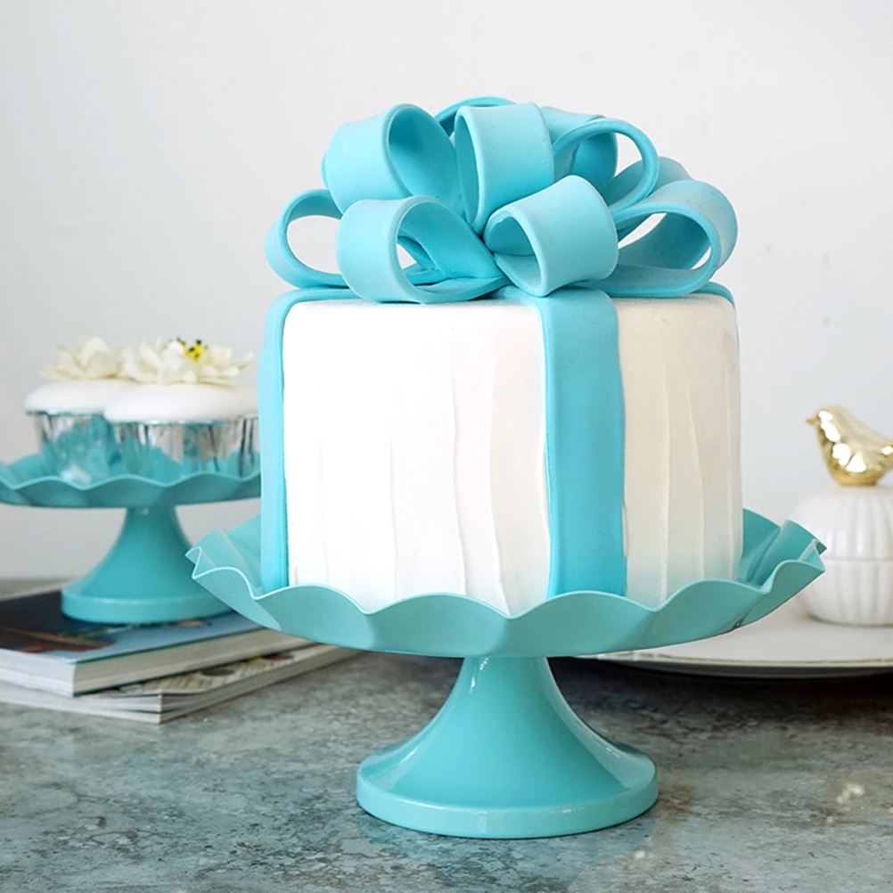 

1Pcs Iron Cake Tray Blue Large Capacity Dessert Display Stand for Birthday Wedding Party Cupcake Fruit Snack Presentation