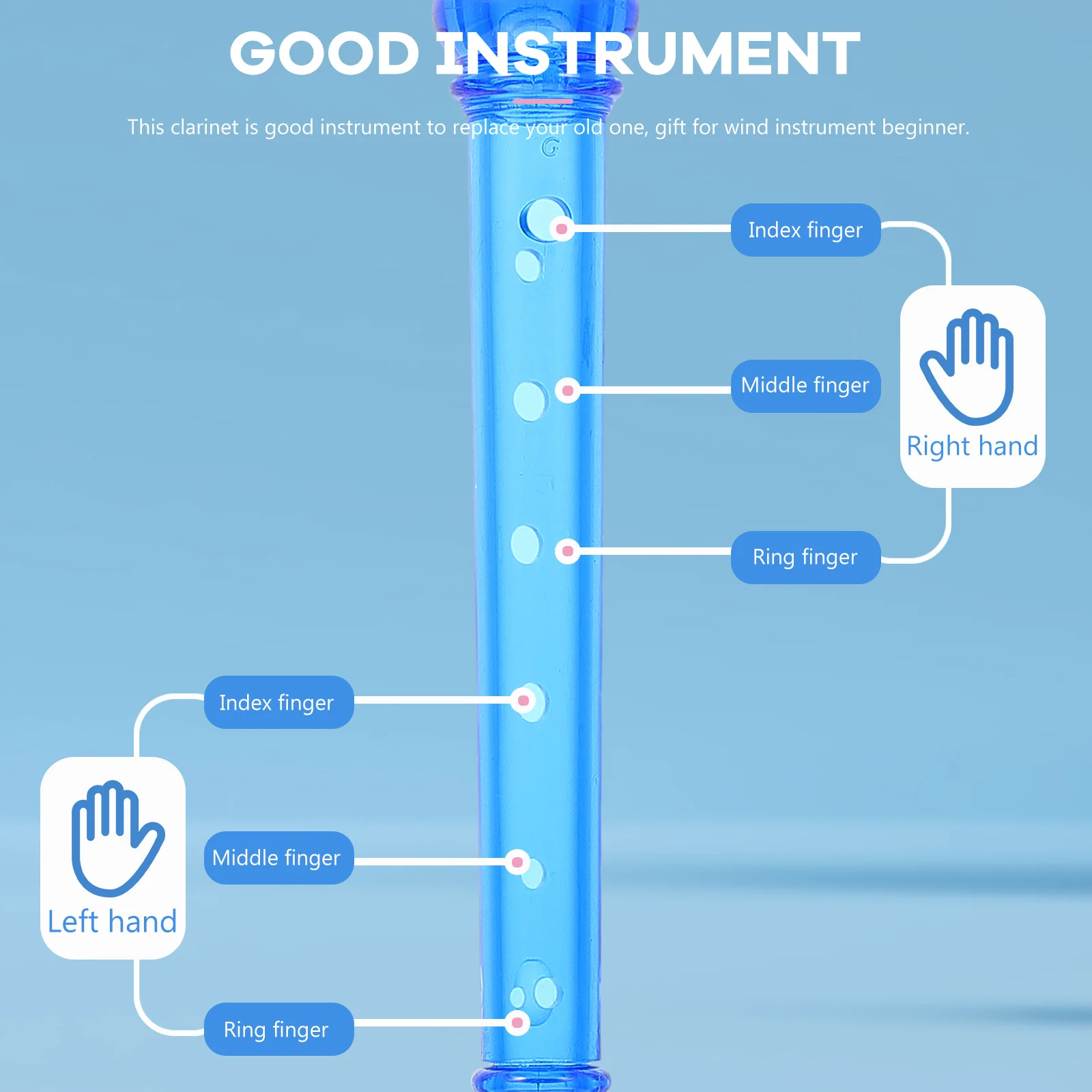 

1 Set Professional 8-Hole Clarinet For Children Beginner Student Practice Resin Wind Instrument Kids Soprano Recorder Musical