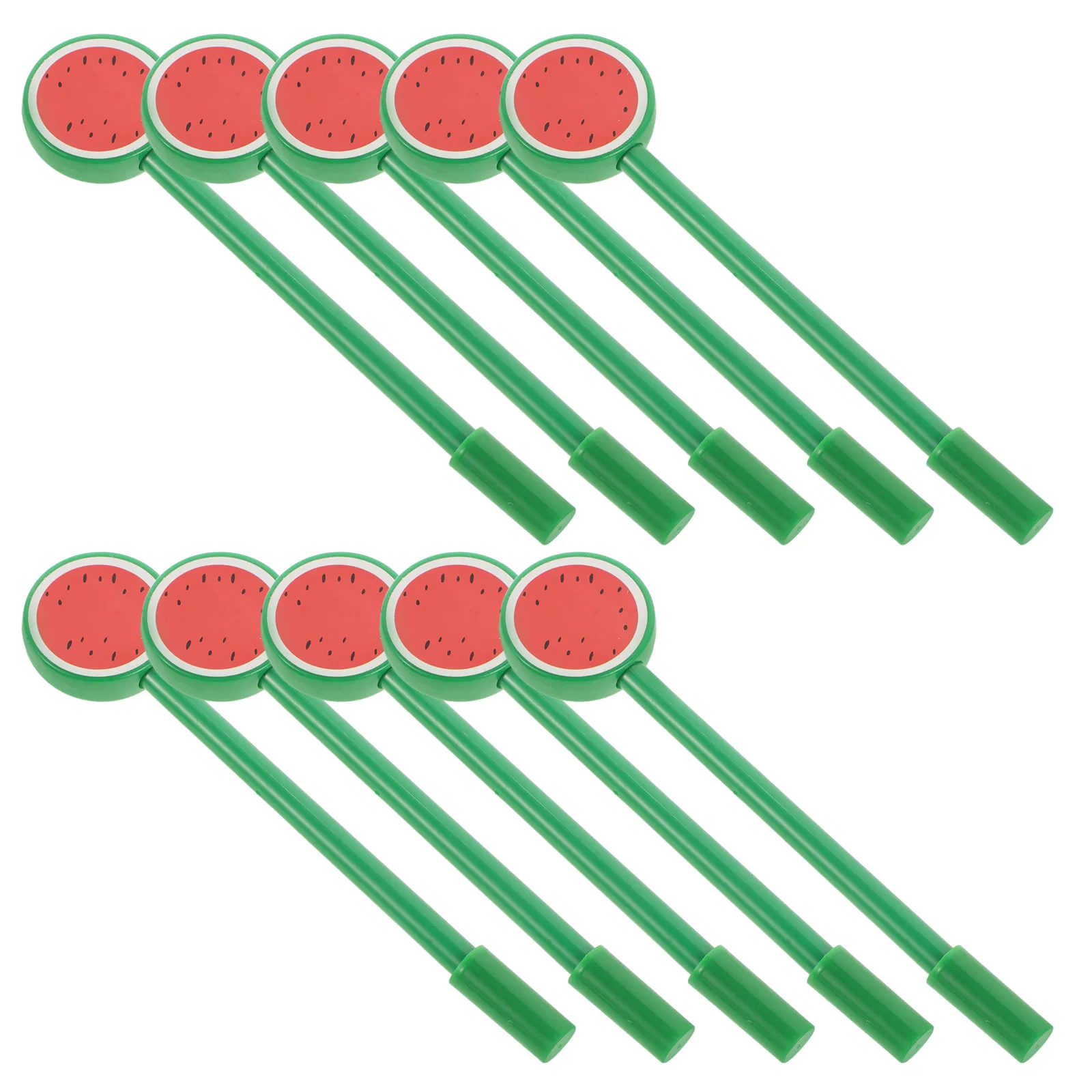 

10pcs Watermelon Gel Pen Cute Cartoon Pens Stationary Office Use Portable Writing Neutral Simple Lovely Testing