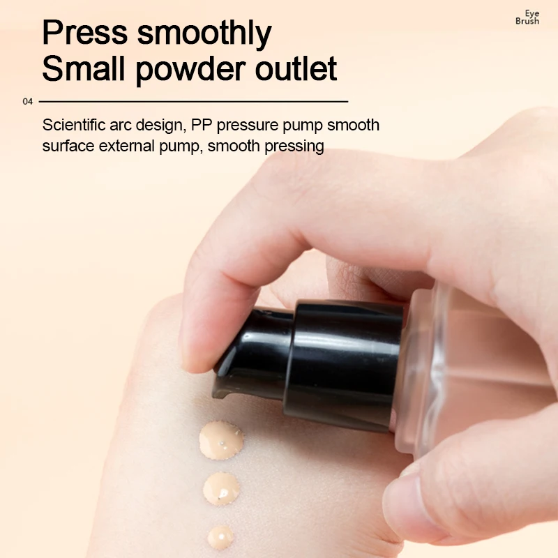 Square Empty Pump Refillable Bottle 15/30ml Glass Liquid Foundation Container Transparent Bottle Portable Pump Cosmetics Bottle