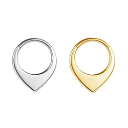 1 Pc Stainless Steel Fashionable Nose Ring Septum Hinged Hoop Cartilage Ear Piercing Septum Clip Body Jewelry