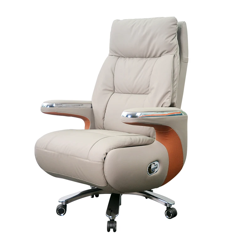 Вращающееся кресло менеджера с высокой спинкой, эргономичное офисное кожаное кресло для руководителя из искусственной кожи