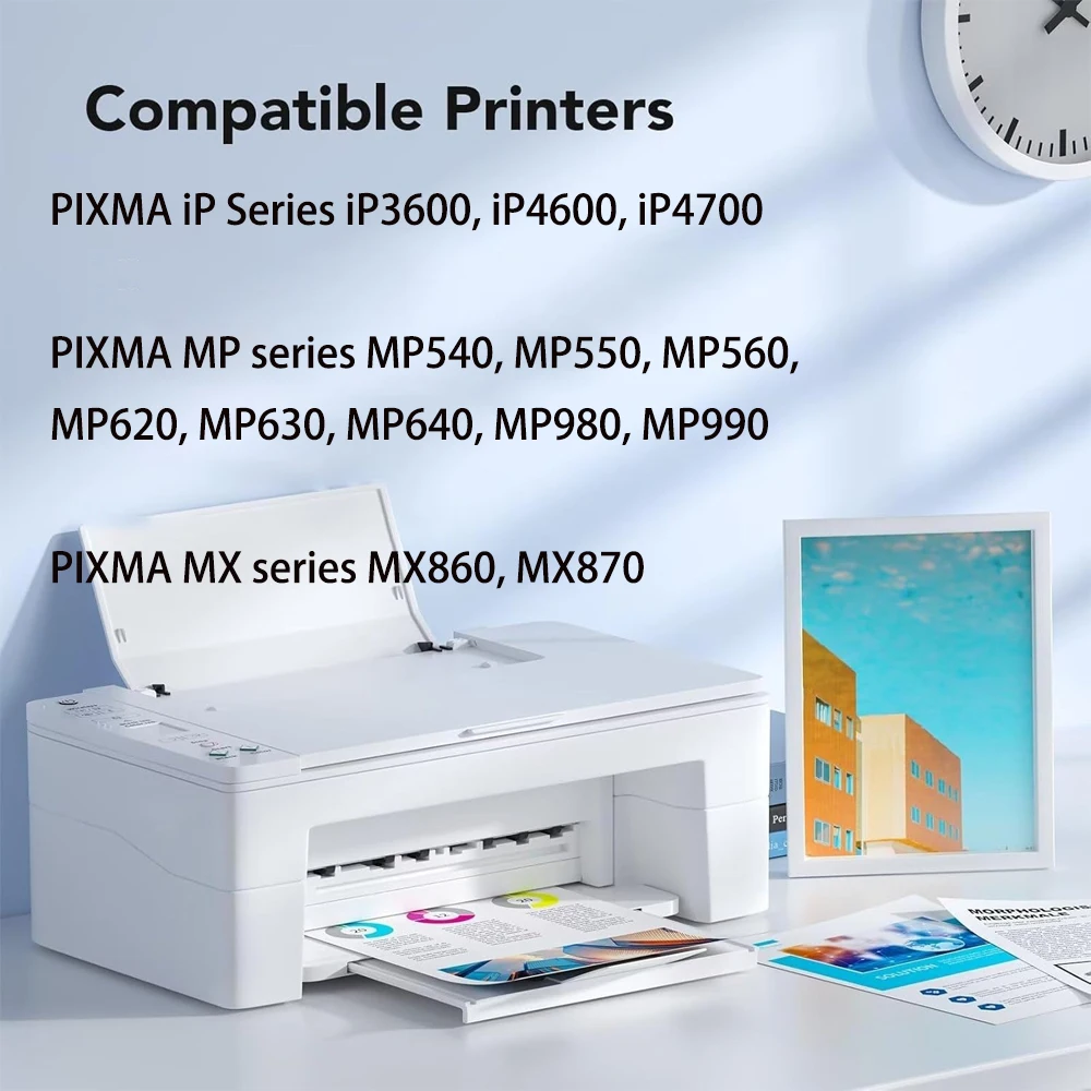 PGI520 CLI521 Full Ink Cartridge for Canon MP550 MP560 MP620 MP630 MP640 MP980 MP990 MP1900 IP3600 IP4600 IP4700 MP540