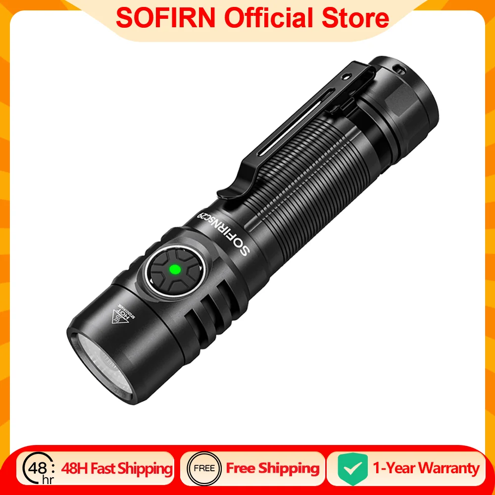 

Sofirn SC29 Powerful Flashlight Rechargeable 3000 Lumens XHP50B EDC 21700 Torch Light Lantern IPX8 for Camping Fishing