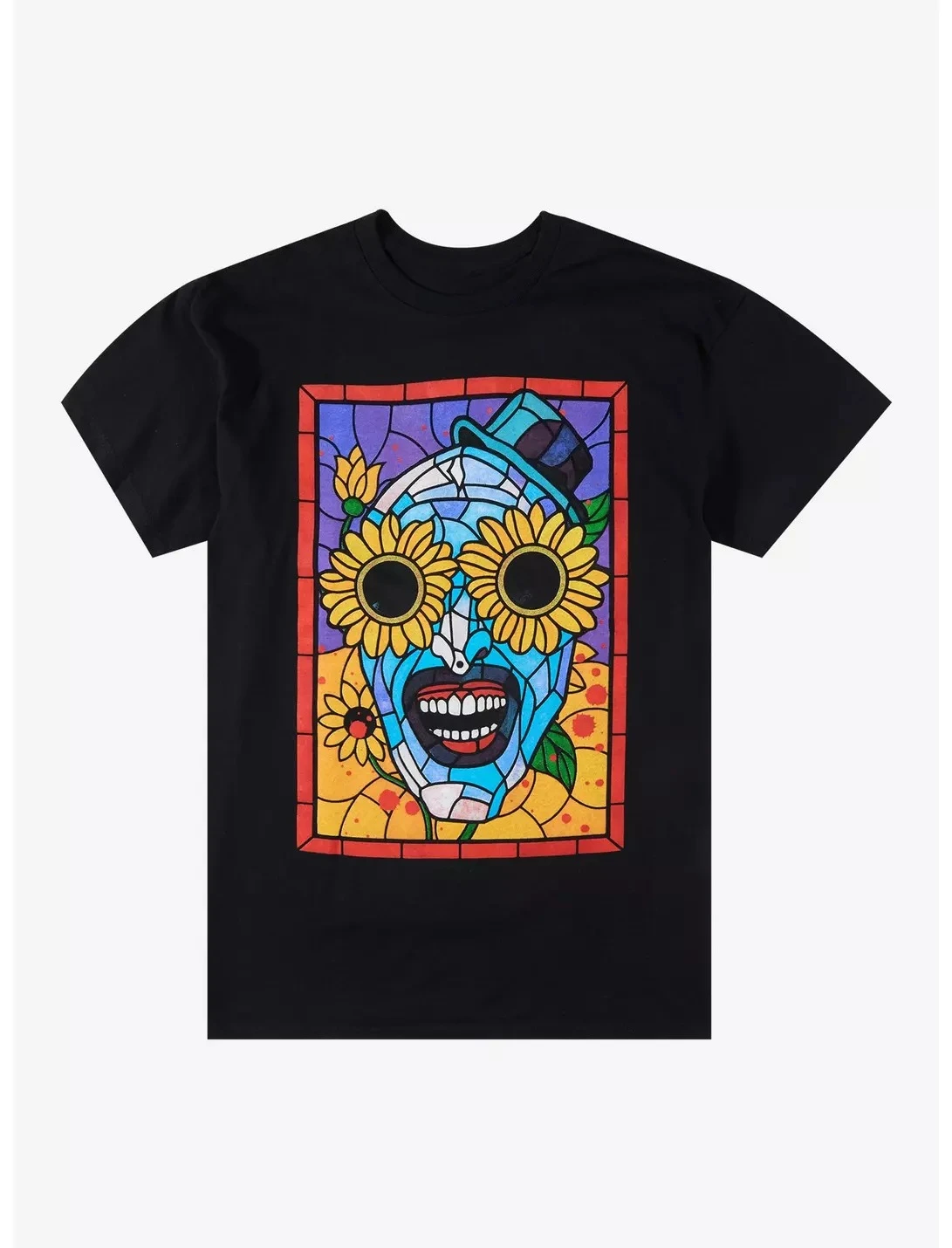 Terrifer Art Stained Glass T-Shirt Graphic Cotton Tee Printing High-end Luxury Unisex Style Both of Men and Women
