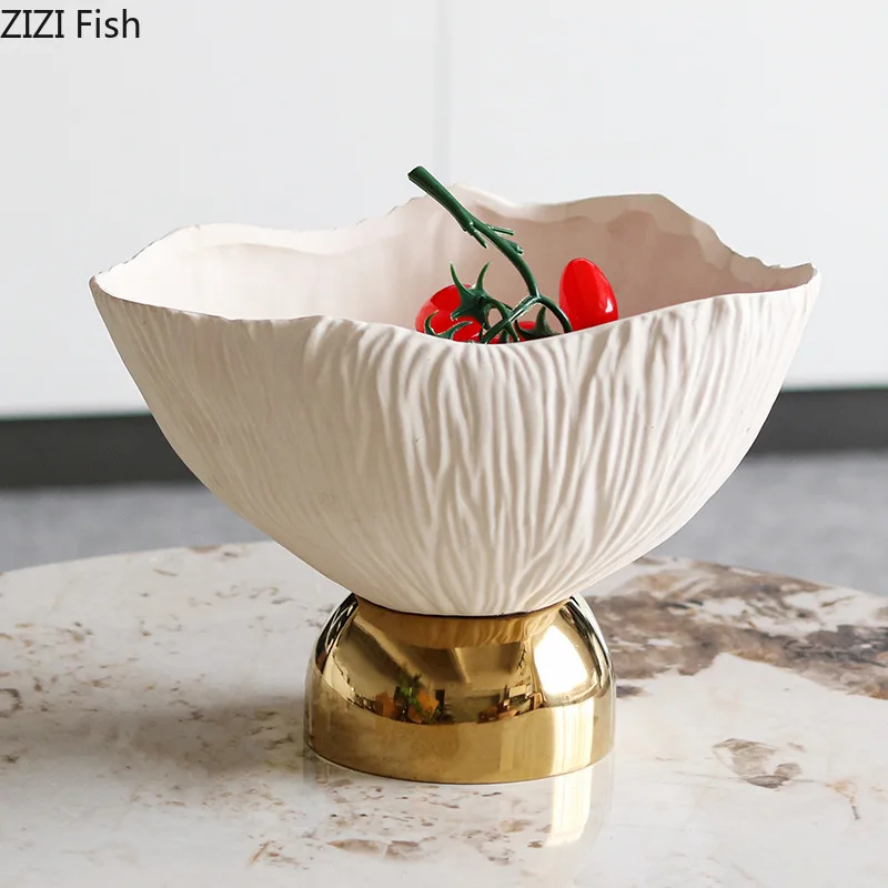 

Миска для фруктов с лепестками, золотой шарик, поднос для хранения, миска для закусок и орехов, тарелки с фруктами для отеля, ресторана, домашняя кухня, десертные столовые приборы