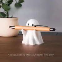 Ghost Pen Holder - Cute Resin Desktop Organizer for Office & Home, Halloween Decor Creative Gift, Funny Stationery Stand (1PC) 5