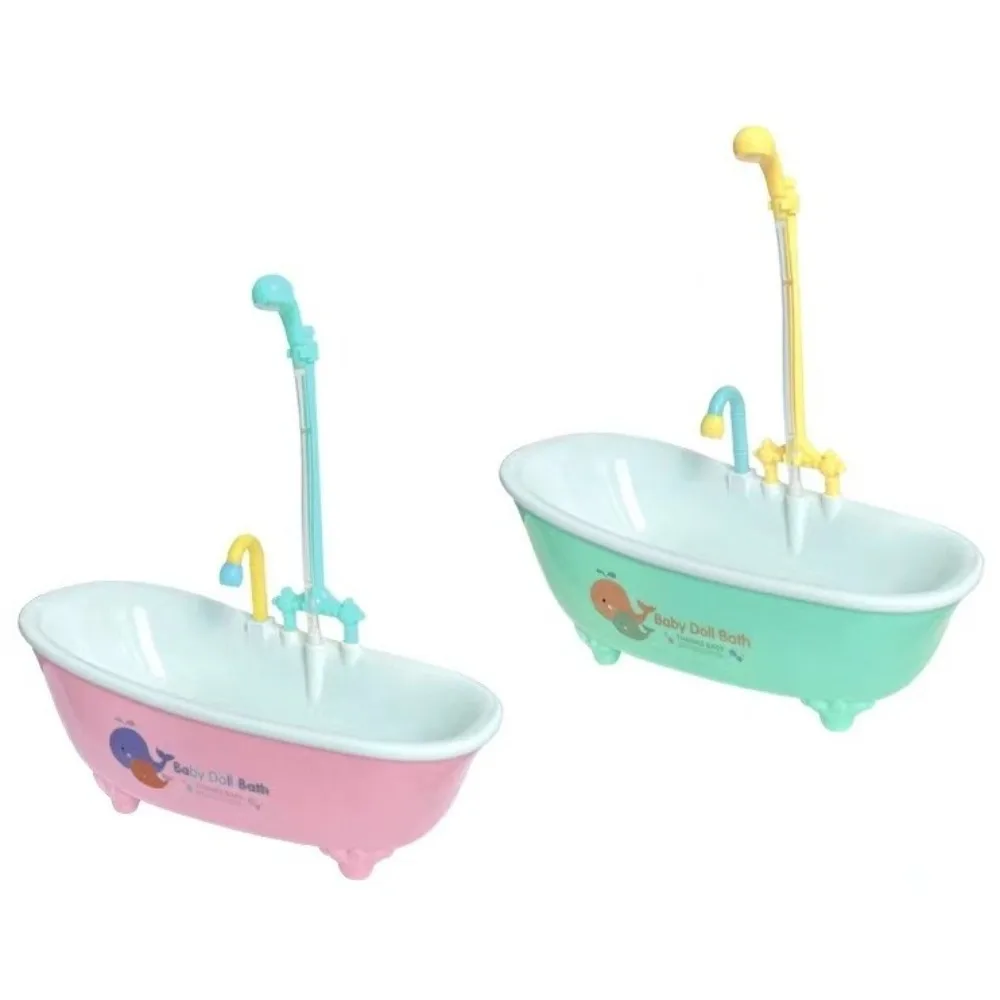 Automatic Parrot Bathtub Battery Operated Pink Green Bird Shower Supplies Cage Accessory Plastic Parrots Bath for Small Pets