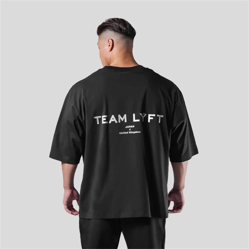 TEAM LYFT Letter Print Brand New 100% Cotton Mens T-Shirt O-Neck  Short Sleeve Men T Shirt M-3XL Man T-shirts Top Tee For Male