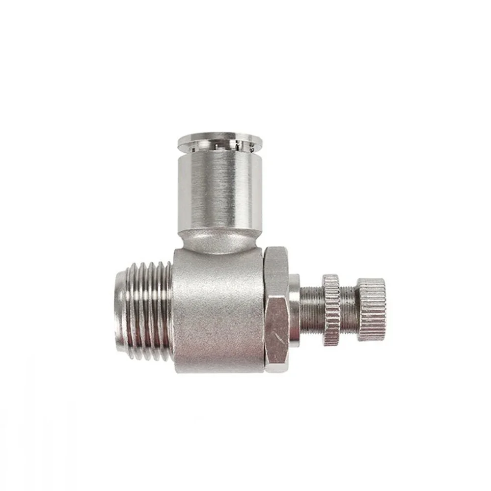 Throttle Valve SL 4-12mm Air Flow Speed Pipe Control Valve Nickel Plated Brass Tube Air Hose Pneumatic Quick Push In Fittings