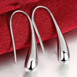 Fashion 925 Silver Plated Earrings Water Drop/Teardrop/Raindrop Drop Earrings Dangle Earrings For Women Jewelry Gift