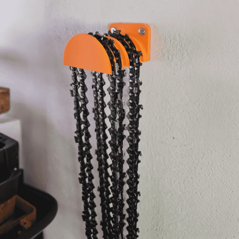 Chainsaw Chain Holder Wall Mounted Storage Rack for Garage Workshop Organizer