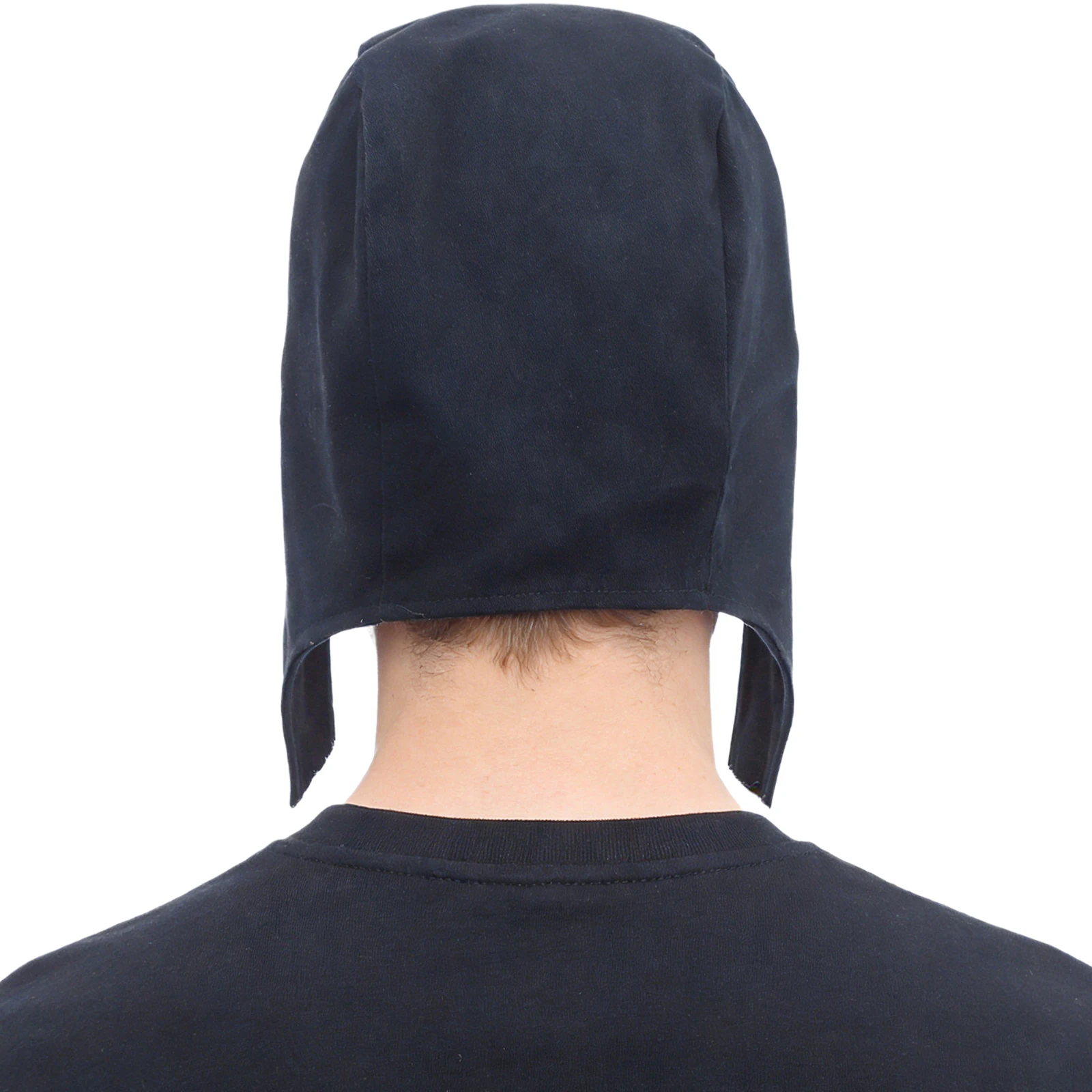 Adults Medieval Coif Cap Solid Color Larp Hood with Long Ear Flap Victorian Vintage Bonnet Hat Halloween Cosplay Accessories view 6