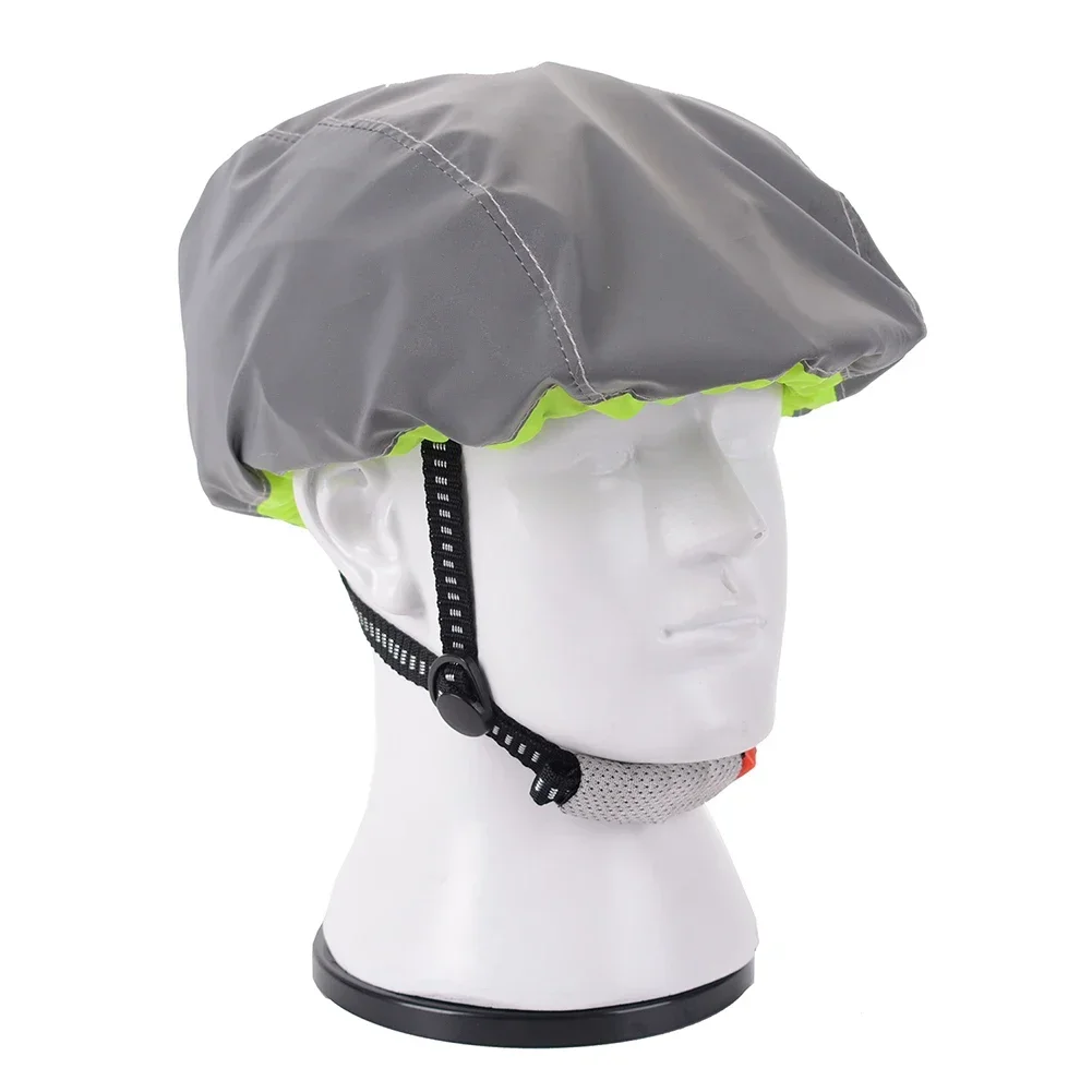 Bicycle Helmet Waterproof Cover Reflective Safety Cycling MTB Road Bike Helmet Rain Cover Elastic Adjustment Protection Cover