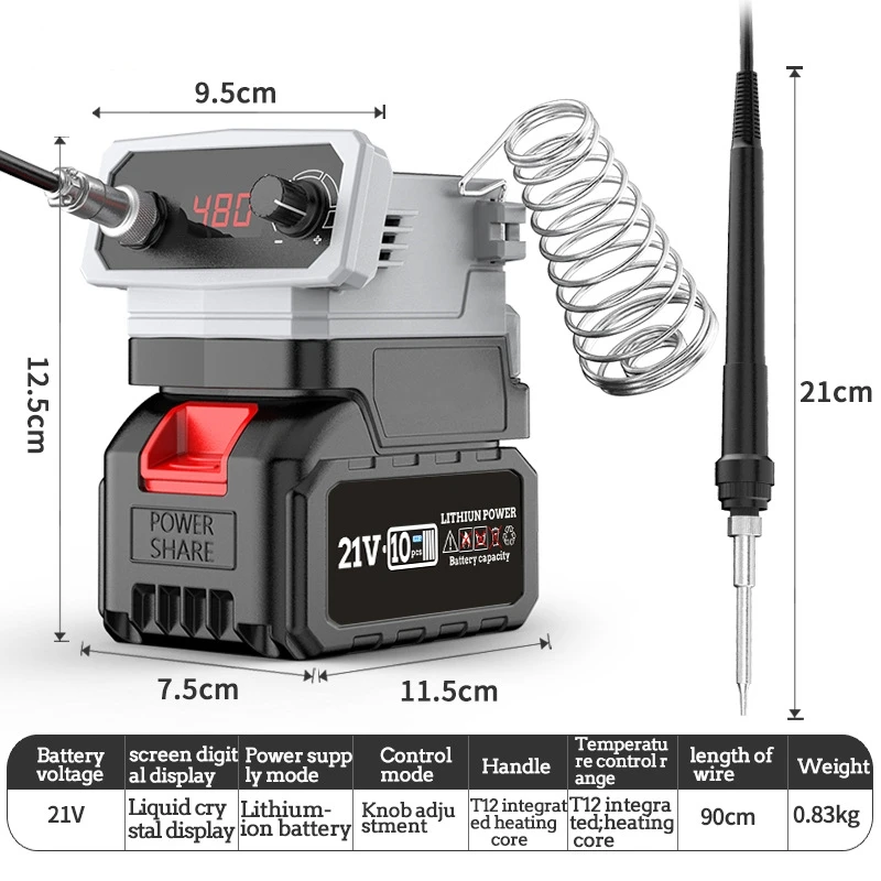 مسدس لحام كهربائي بطارية ليثيوم لحام سريع آلة توصيل القصدير الأوتوماتيكية منزلية متعددة الوظائف مكواة لحام صغيرة