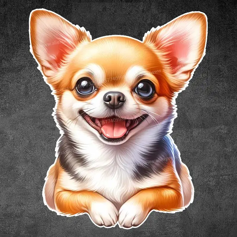 

Chihuahua Pet Dog Car Sticker Vinyl Decal Waterproof Rear Window Motorcycle Camper Bumper Truck Laptop Decoration Y196