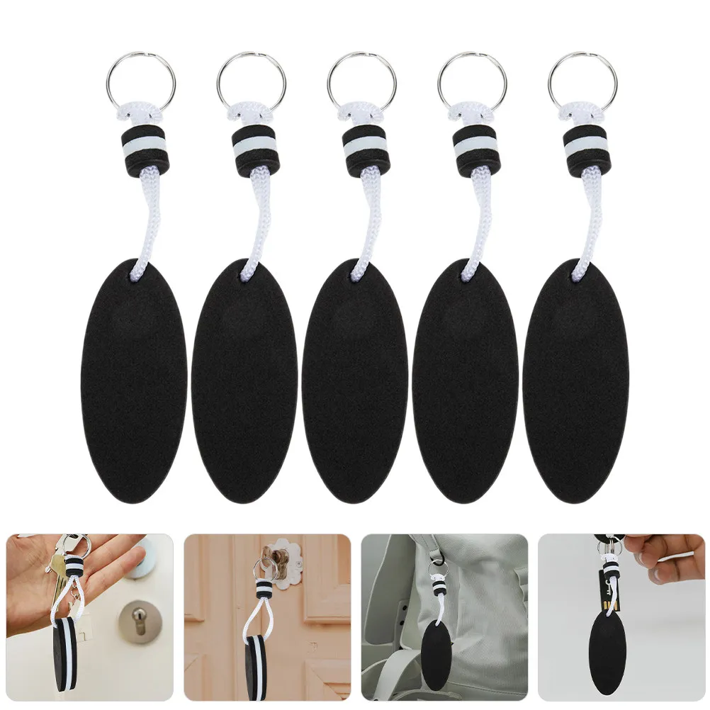 5Pcs Decorative Floating Keychain Surfboard Charm Eva Buoy Key Holder Bright Color Stylish Gift for Surfers Boaters Hikers Water