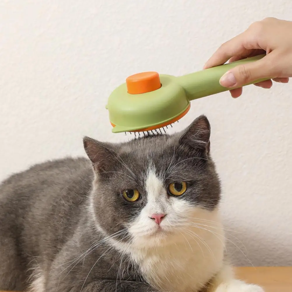 Pet Hair Remover Comb Retractable Pet Grooming Brush Pet Grooming Brush with Retractable Stainless Steel for Cats for Long