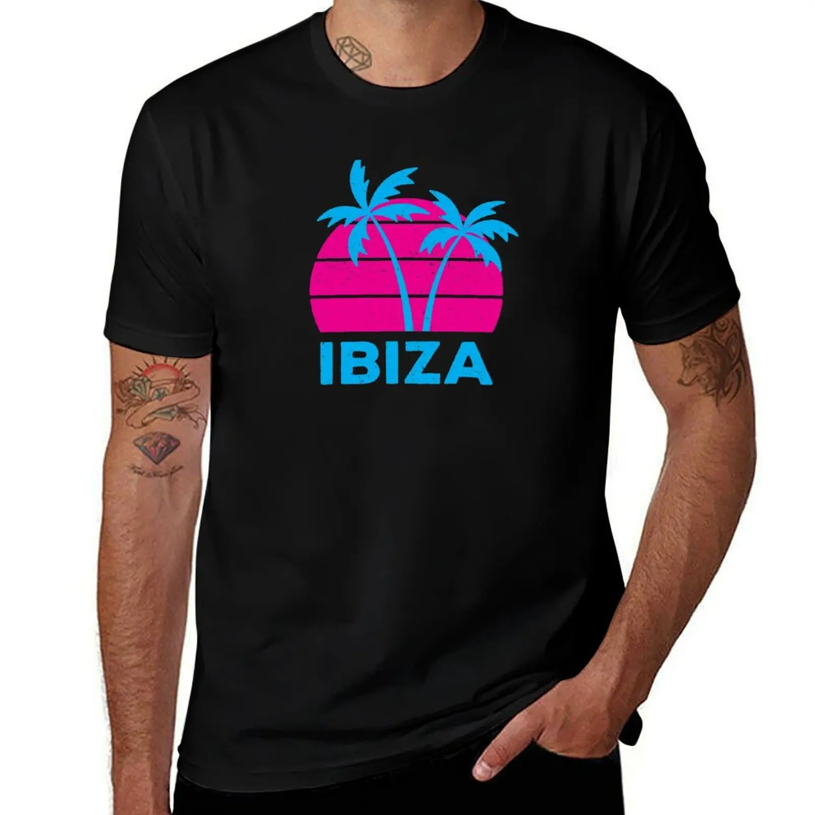 

Ibiza Retro T-Shirt Casual Loose Fit Short Sleeve T-Shirt