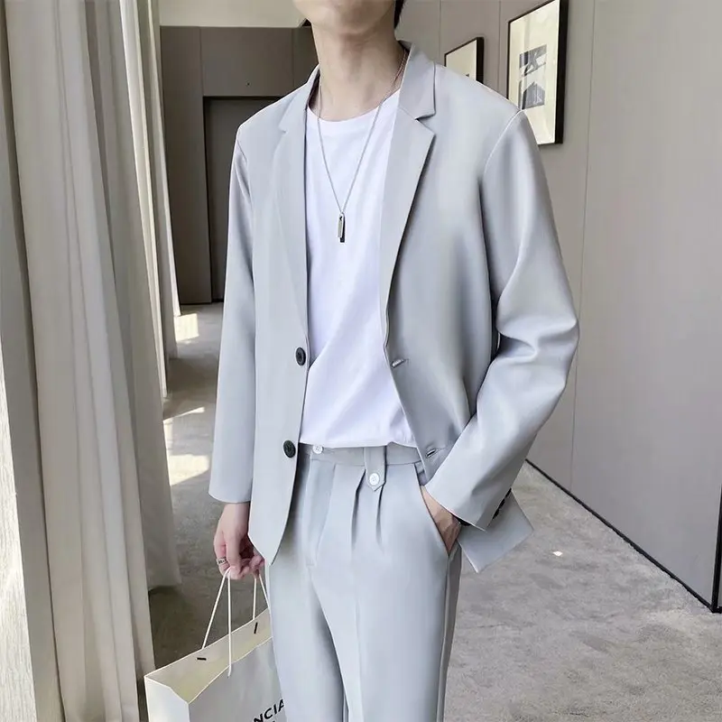 Jane-46  Casual Suit Men's Loose Top Korean Fashionable Single Western Thin Jacket Yapi Handsome Dk Uniform Small Suit