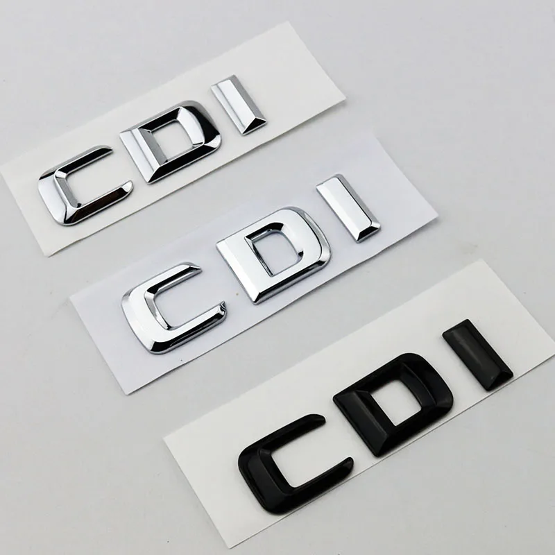 

3D ABS Black CDI Logo Letters Car Trunk Badge Sticker For Mercedes Benz GL ML 320 270 W204 A B C GLK 220 CDI Emblem Accessories