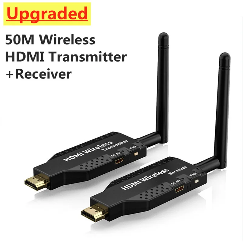 50M Wireless Wifi HDMI Extender Video Transmitter and Receiver Adapter 1080P Screen Share Switch for PS4 Notebook To TV Monitor