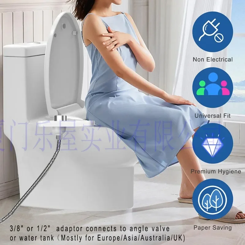Slim Smart Toilet Bidet Cleaner Fart Wash Postpartum Women's Personal Hygiene Simple Wash Washer Hole Spacing 136-200mm