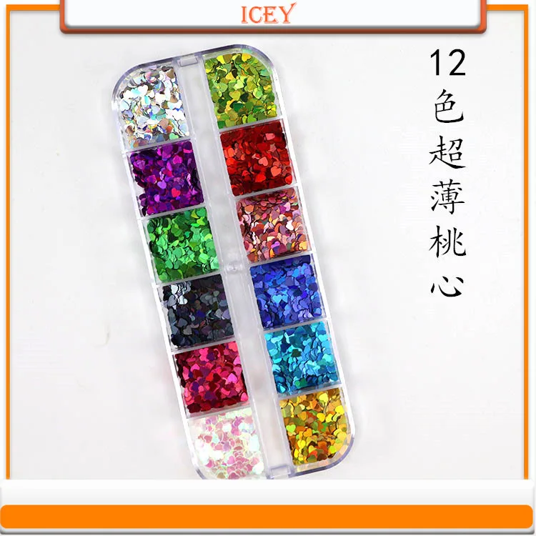 ICEY BEAUTY-Autocollant ultra-fin pour les ongles, poudre d'oignon dorée, motif papillon, pentagramme