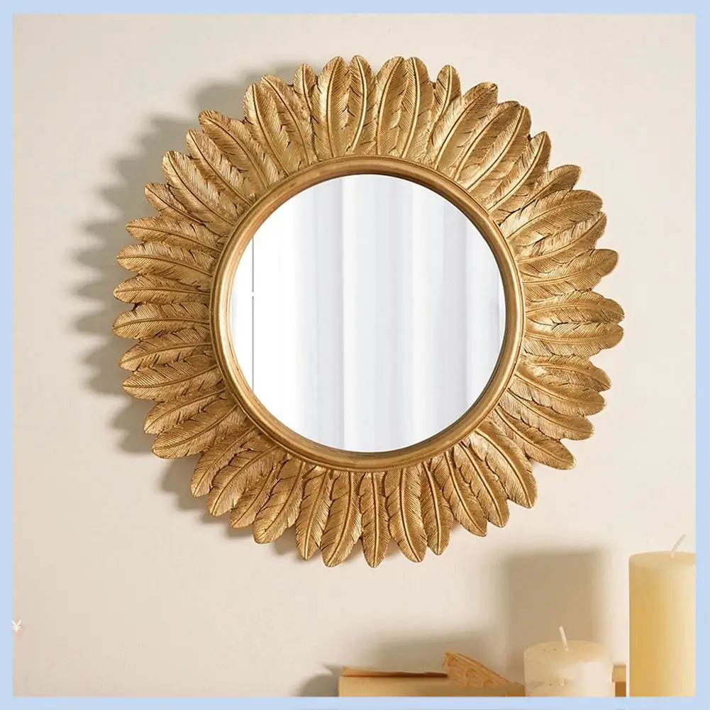 EAS-Gothic Retro Decorative Mirrors Nordic Princess Round Macrame Decorative Mirrors Handicraft Cosmetic Dekoracyjne