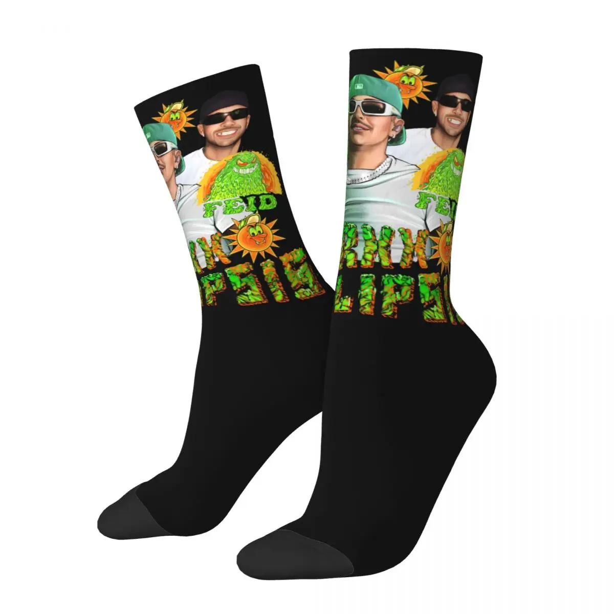 Ferxxo Ferxxocalypse 2024 Tour Accessories Socks Non-slip Feid Rapper Sport Crew Socks Soft for Women Men Gift Idea