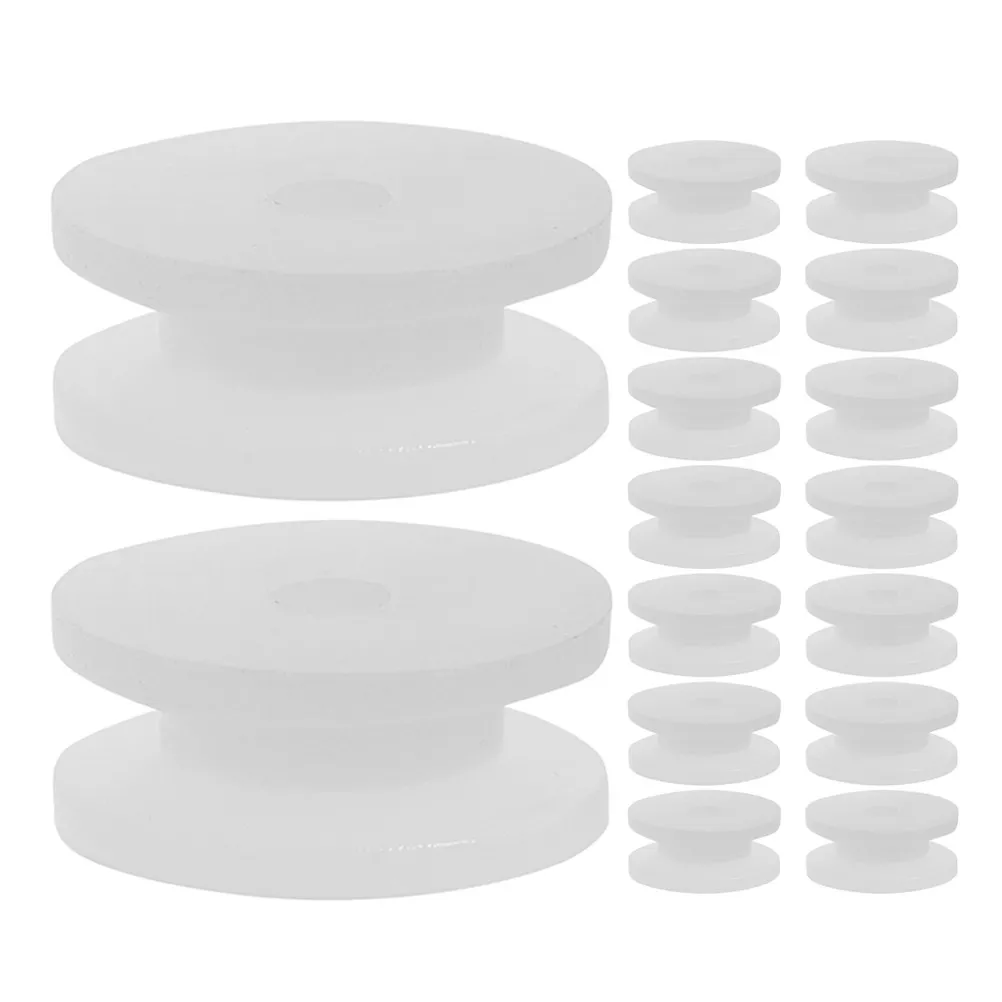 20Pcs Plastic Pulley Wheels 9.3mm Diameter for Educational Kits Motor Shafts Precise Small Gear Wheels Transmission Belt Pulley