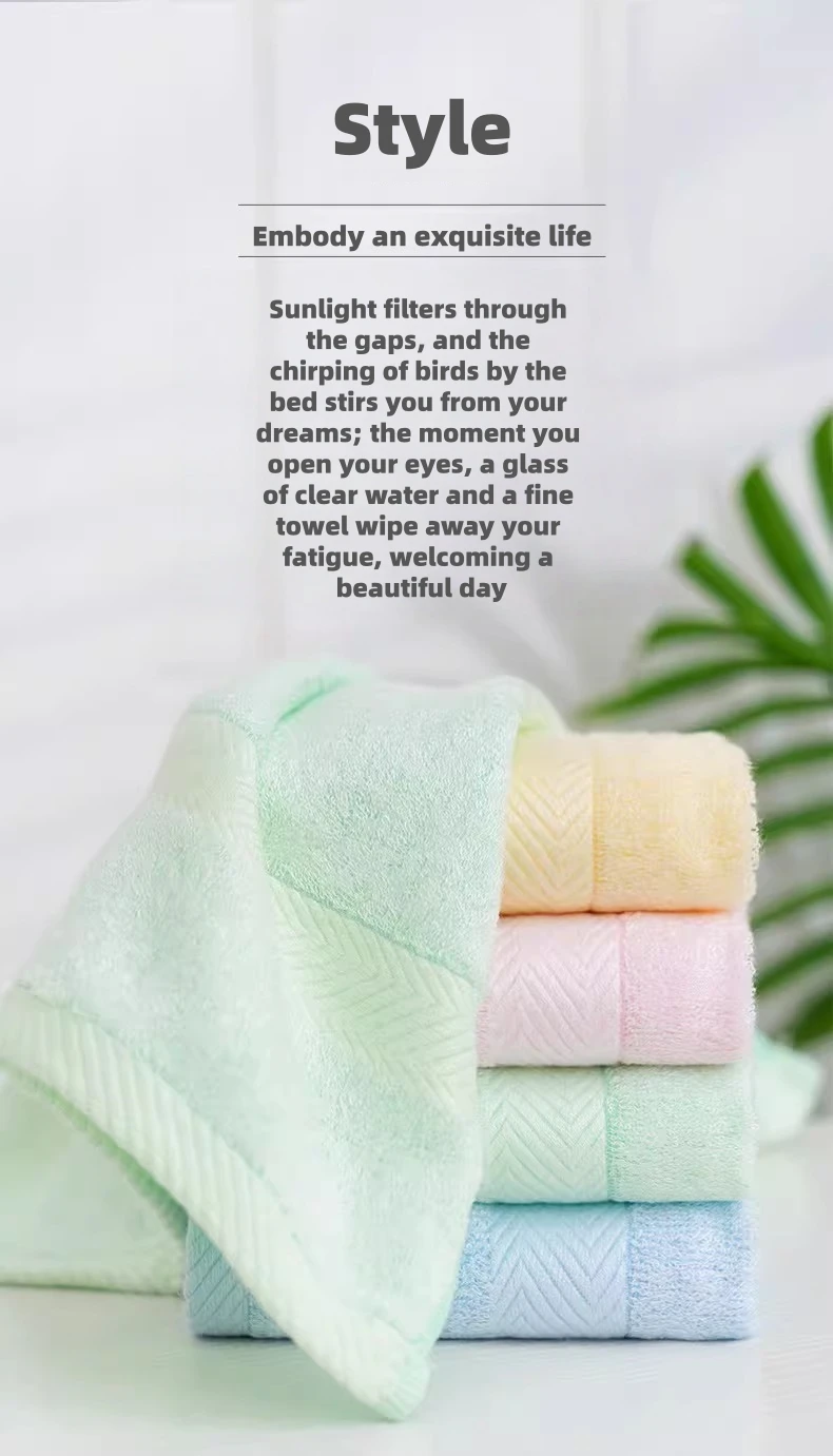 4-Pack Solid Color Bamboo Fiber Washcloths - Skin-friendly, Soft, Comfortable, Minimalist - Bathroom, Couples, Hotel, Travel