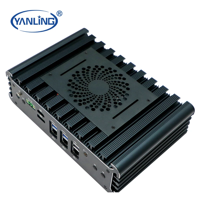 Hot Style I225-V 2.5G In-tel LAN Fanless Computer 2.4 GHz Quad Core 8 Threads Industrial Pc