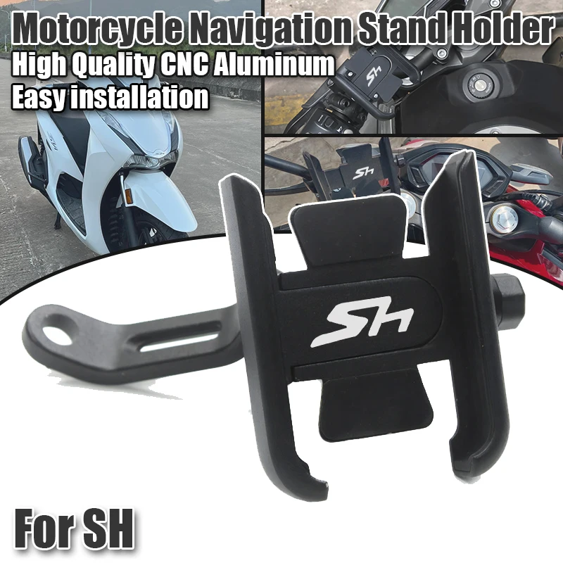 Image of Passend für SH125 SH150 SH300 SH350 SH 125 300 150 350 i 2003-2023 Motorrad-Lenker Handyhalterung GPS-Ständerhalterung