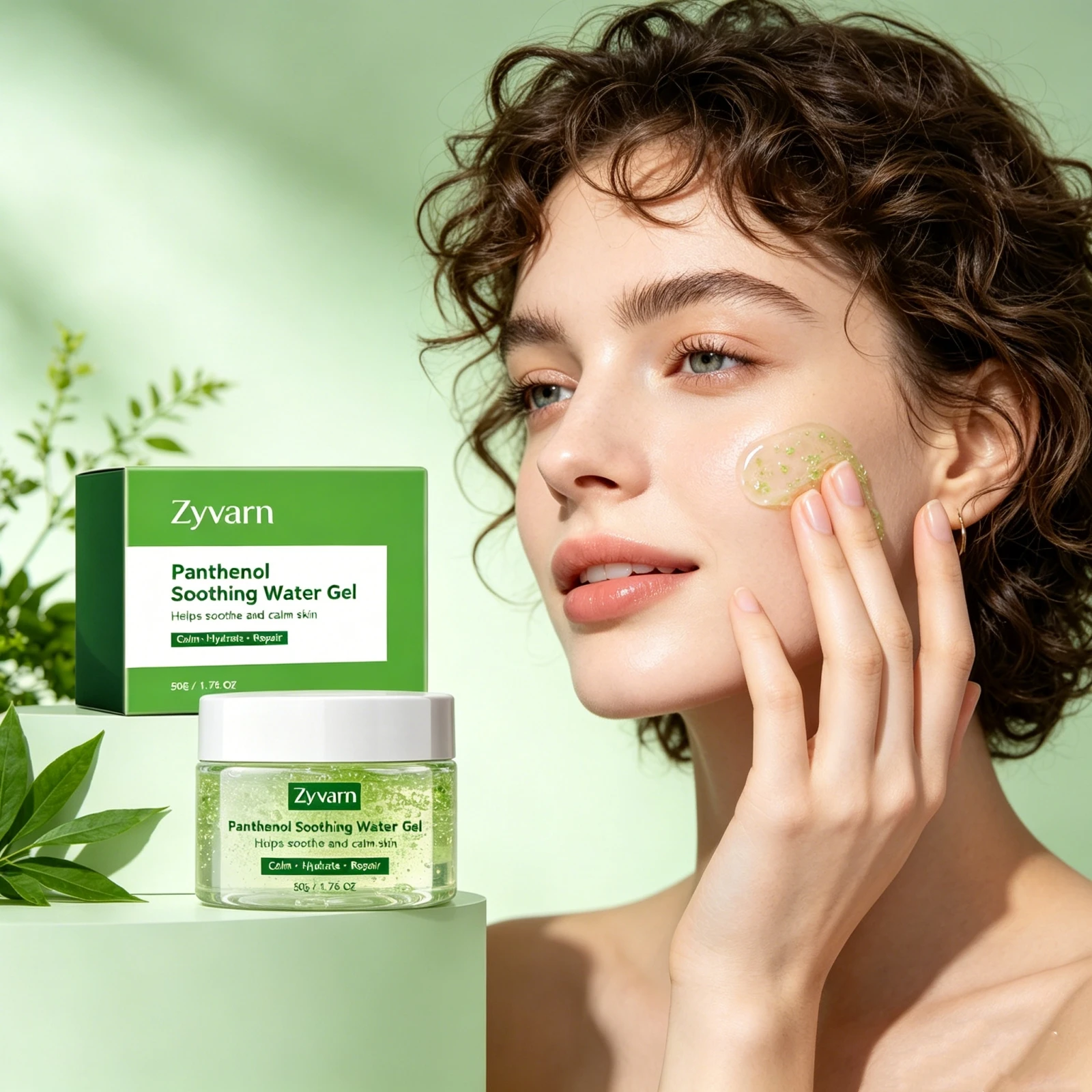 Soothing Facial Gel Panthenol Centella Formula Deep Hydration Reduce Redness Relieve Skin Irritation Repair Sensitive Face Gel