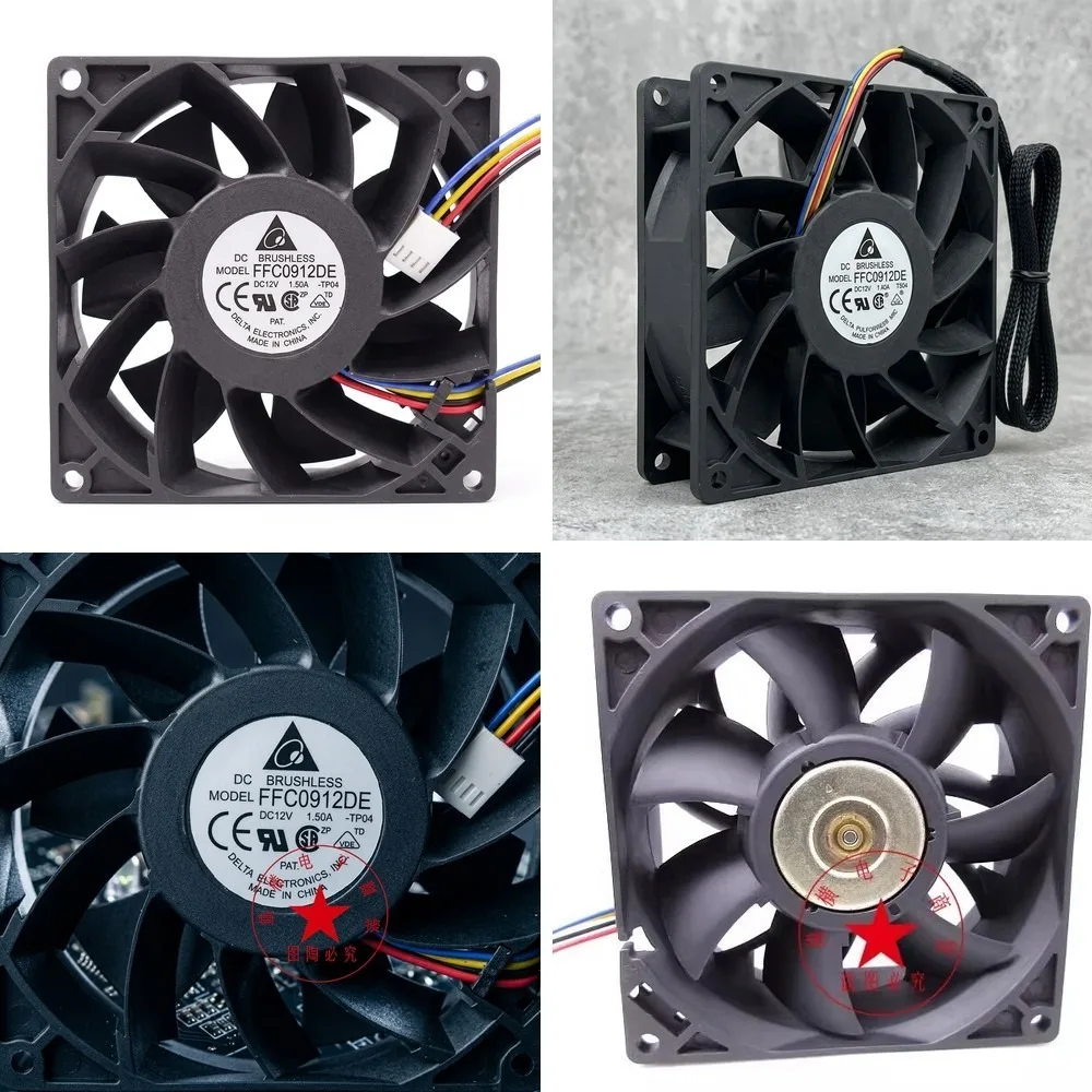 For Delta FFC0912DE-TP04 9038 12V 1.50A 9CM Cooling Fan Industrial Fans