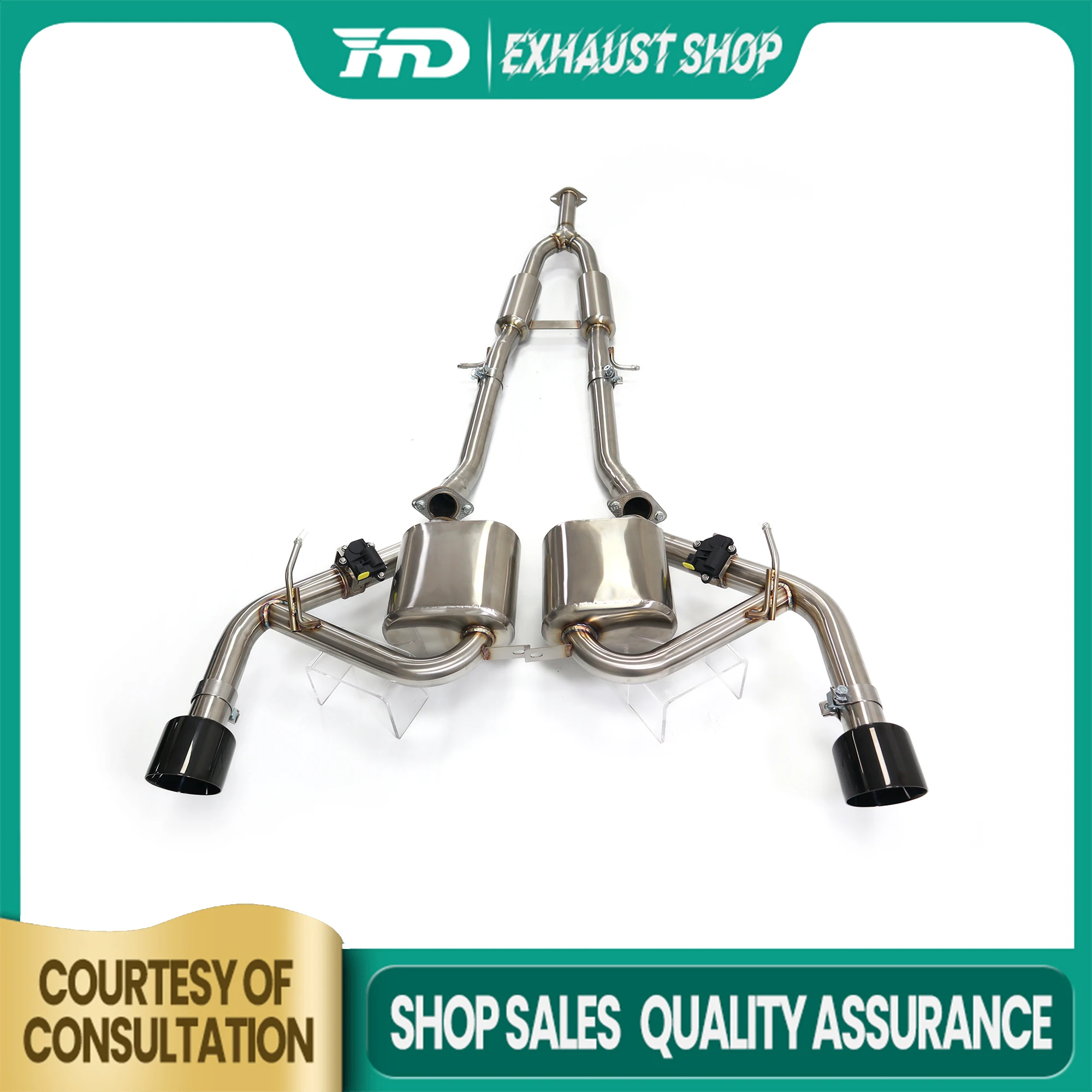 

HMD Catback for Infiniti Q50 Exhaust System Stainless Steel Performance Electronic Valve Pipe Mufflers Tips High quality