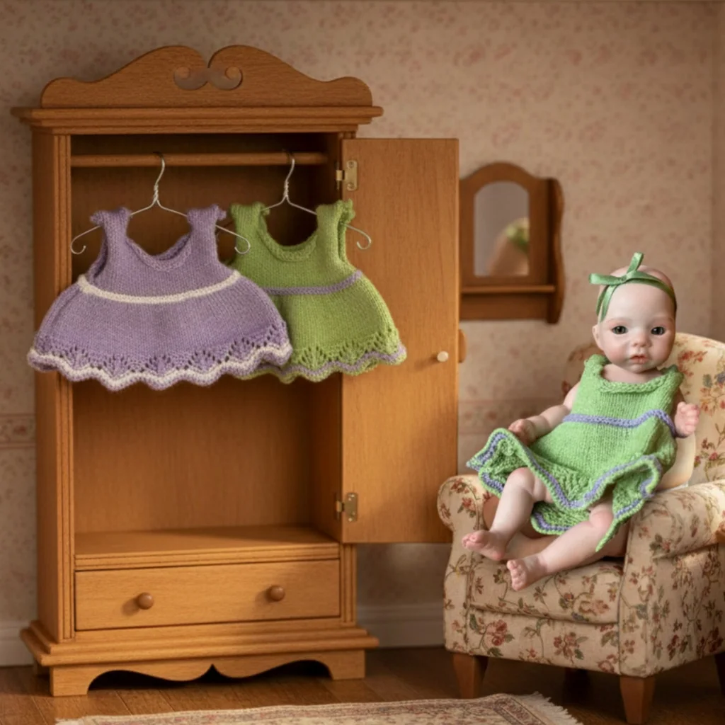 

2 комплекта трикотажных юбок для 10-дюймовых силиконовых кукол реборн, красивые стили, подходящие силиконовые аксессуары для кукол реборн