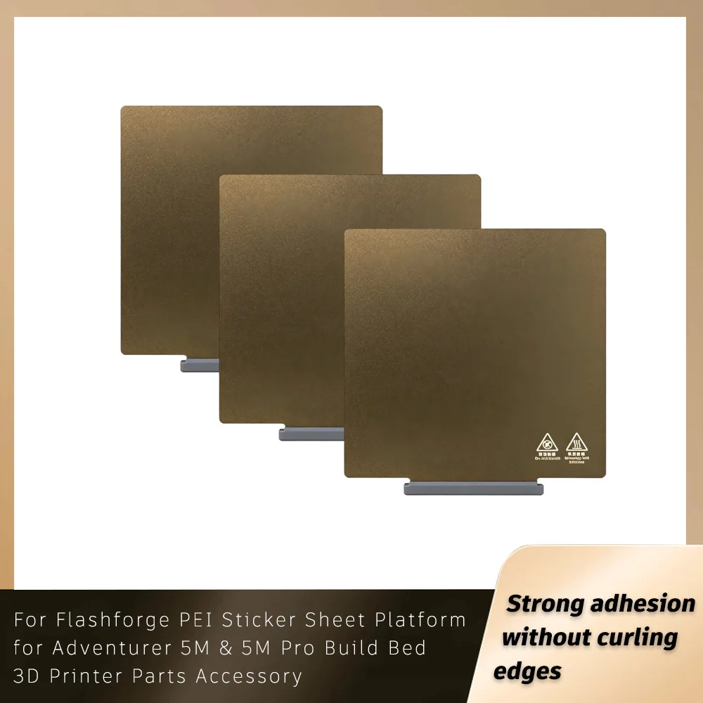 

Платформы с PEI-покрытием для 3D-принтеров Flashforge: легкое снятие деталей с печатной платформы, подходят для Adventurer 5M и 5M Pro AD5M