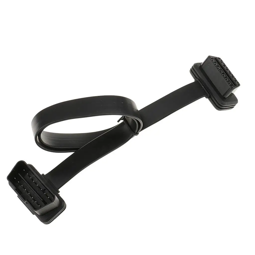 Flat Noodle OBD2 Extension Cable 16 Pin Male to Female Flexible Connector for Car Diagnostic Tool Accessory