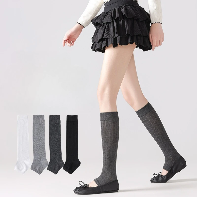 Women's Spring Summer Thin Half Palm Calf Socks Pit Strips Bamboo Fiber Breathable Socks Cover Ultra Thin Comfortable Leg Cover