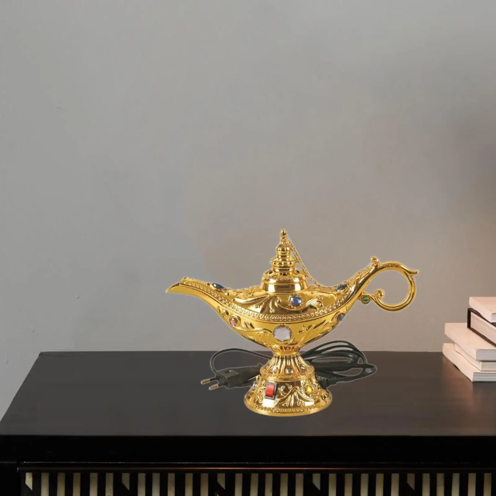 Incense Burner EU Adaptor New Year Gift Home Decor Aluminum Alloy Figurine Ornament for Cabinet Desktop Yoga Mediation New Year