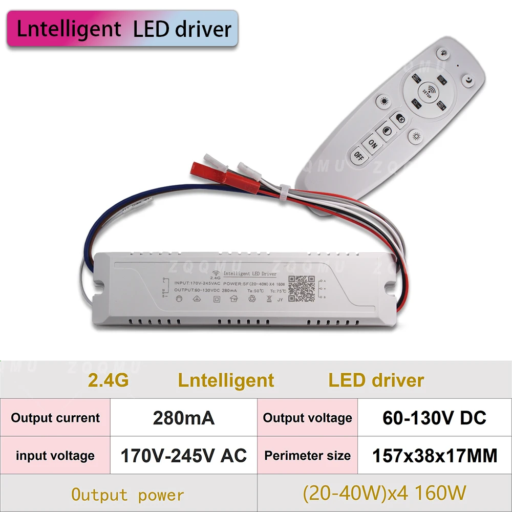 LED driver 2.4G Remote & APP Control Power Supply 48W 80W 100W 120W 140W 160W 200W 240W 288W 360W for DIY Dual Color Strip