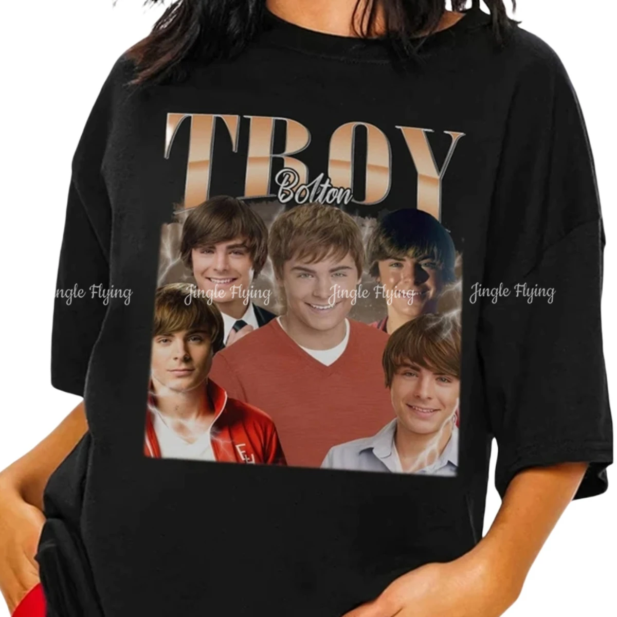 Troy Bolton Shirt Vintage Bootleg Sweatshirt High School Musical Cotton Men\'s T-Shirt