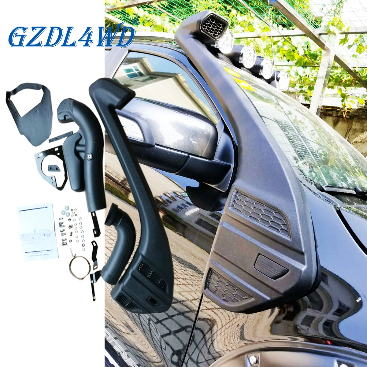 4X4 OFFROAD Wading Desert Air Intake ชุดดําน้ําสําหรับ Ranger T7 2015 - 2022 MK2 MC UTE XLT PX