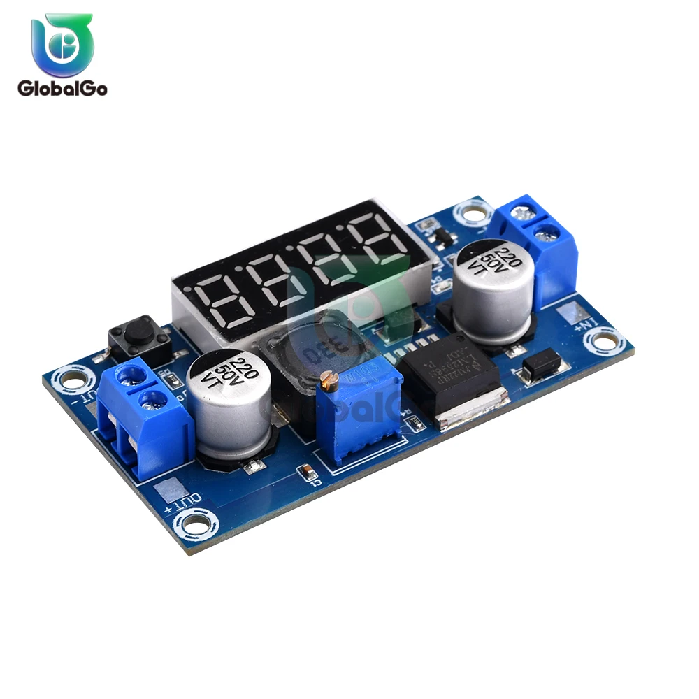 Modulo di alimentazione step-down DC-DC LM2596S Regolabile 3A Modulo Step-down con display digitale a LED con corrente di tensione