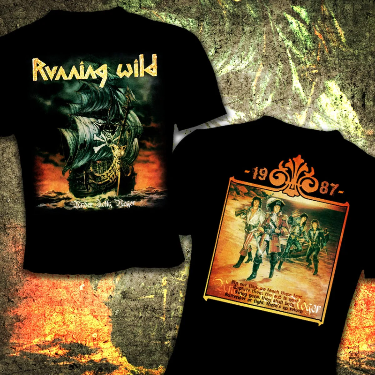 RUNNING WILD – UNDER JOLLY ROGER ANNIVERSARY T-Shirt LI1968