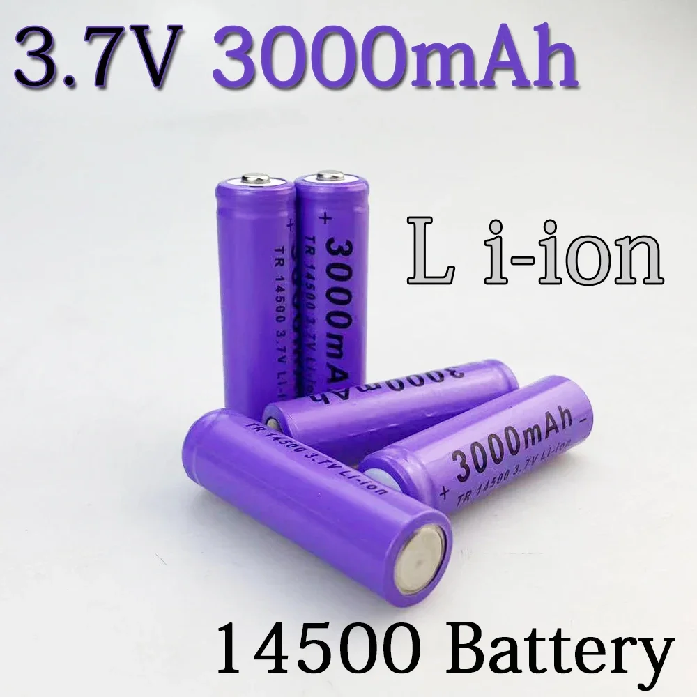 

2023 The Latest 14500 Lithium Battery 3.7V 3000mAh Rechargeable Battery Flashlight Battery LED Flashlight Toy