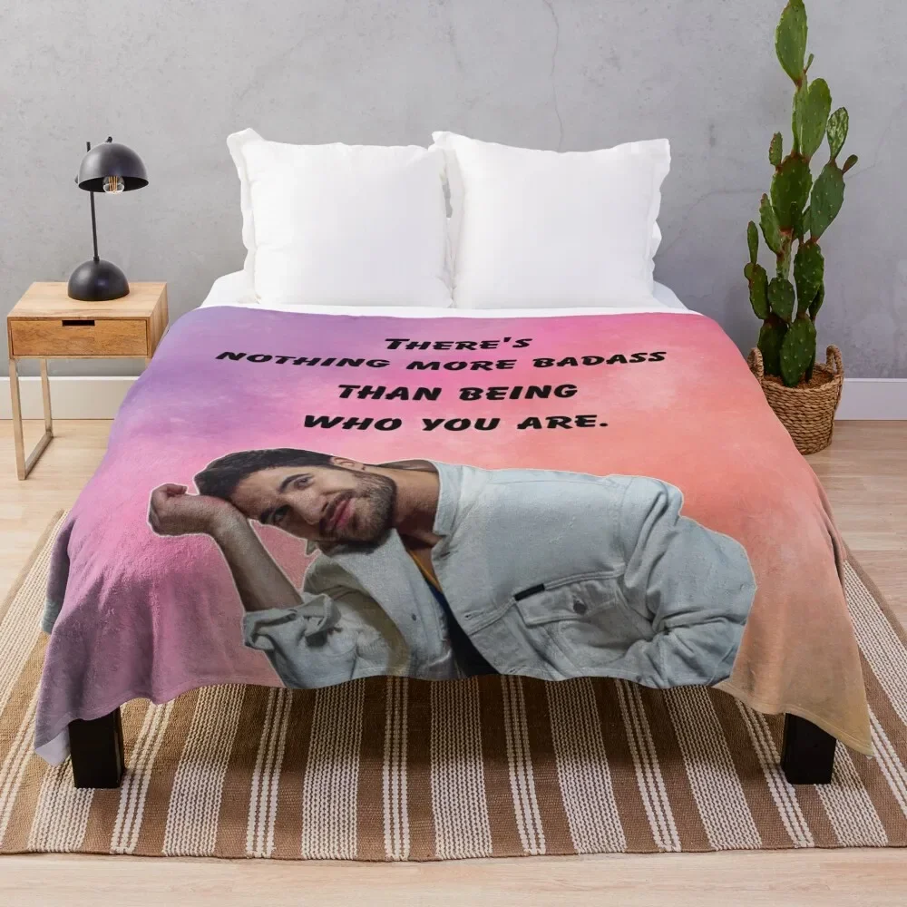 

Glee Darren Criss Quote Watercolour Throw Blanket Heavy halloween Nap Designers Blankets